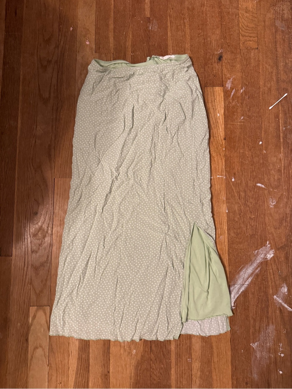 Pacsun long skirt with green and white flowers